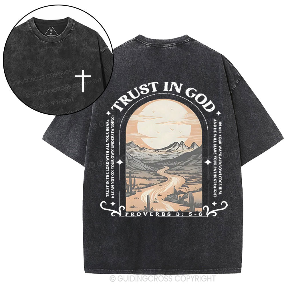 Trust In God Christian Washed T-Shirt