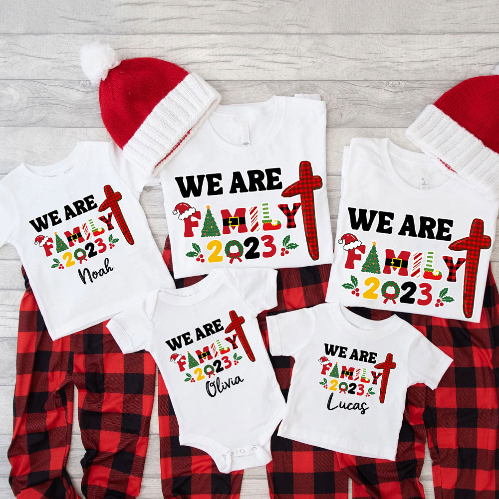 We Are Family Christian Christmas Matching Shirts