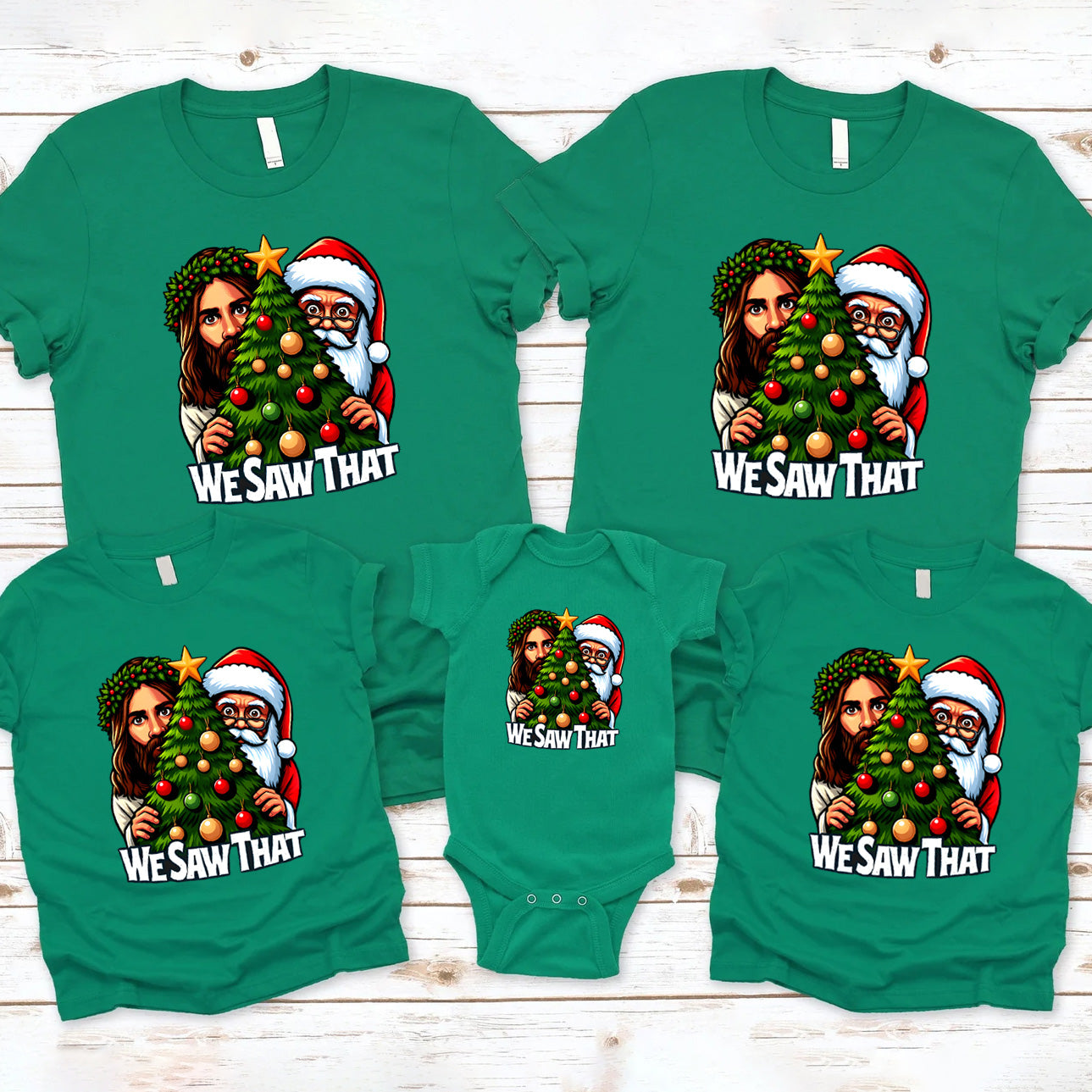 We Saw That Christmas Family Matching Shirts