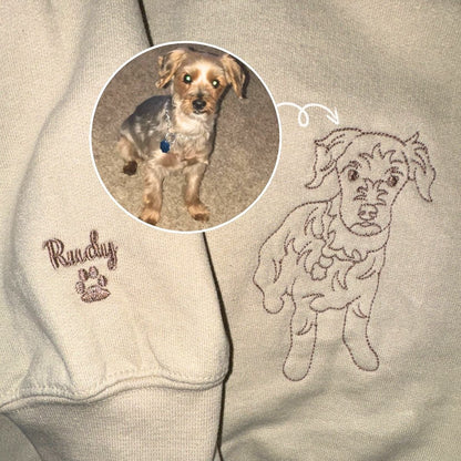 Custom Embroidered French Bulldog Sweatshirt or Hoodie with Picture Name | Gifts for Pet Lovers