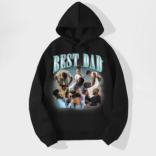 Custom Bootleg Shirt, Best Dad Ever Shirt, Custom Bootleg Rap Tee, Gift for Girlfriend Gift for Boyfriend, Personalized Photo Sweatshirt