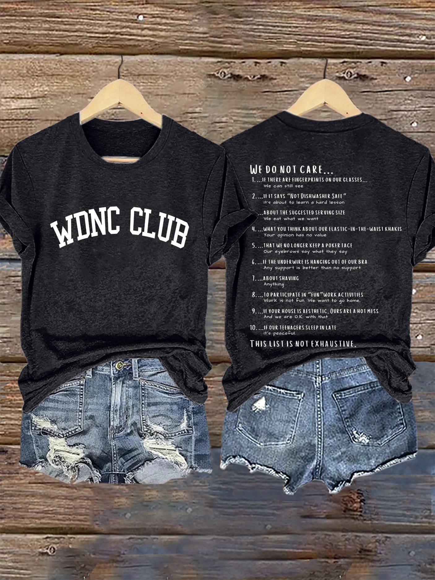 🔥Buy 3 Get 15% Off🔥Retro Funny WDNC Menopause Perimenopause This List Is Not Exhaustive Print T-Shirt