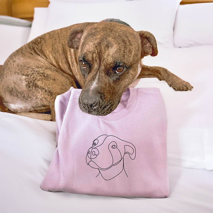 Custom Embroidered Pet T-shirt With Pet Photo-Gift For Pet Owners