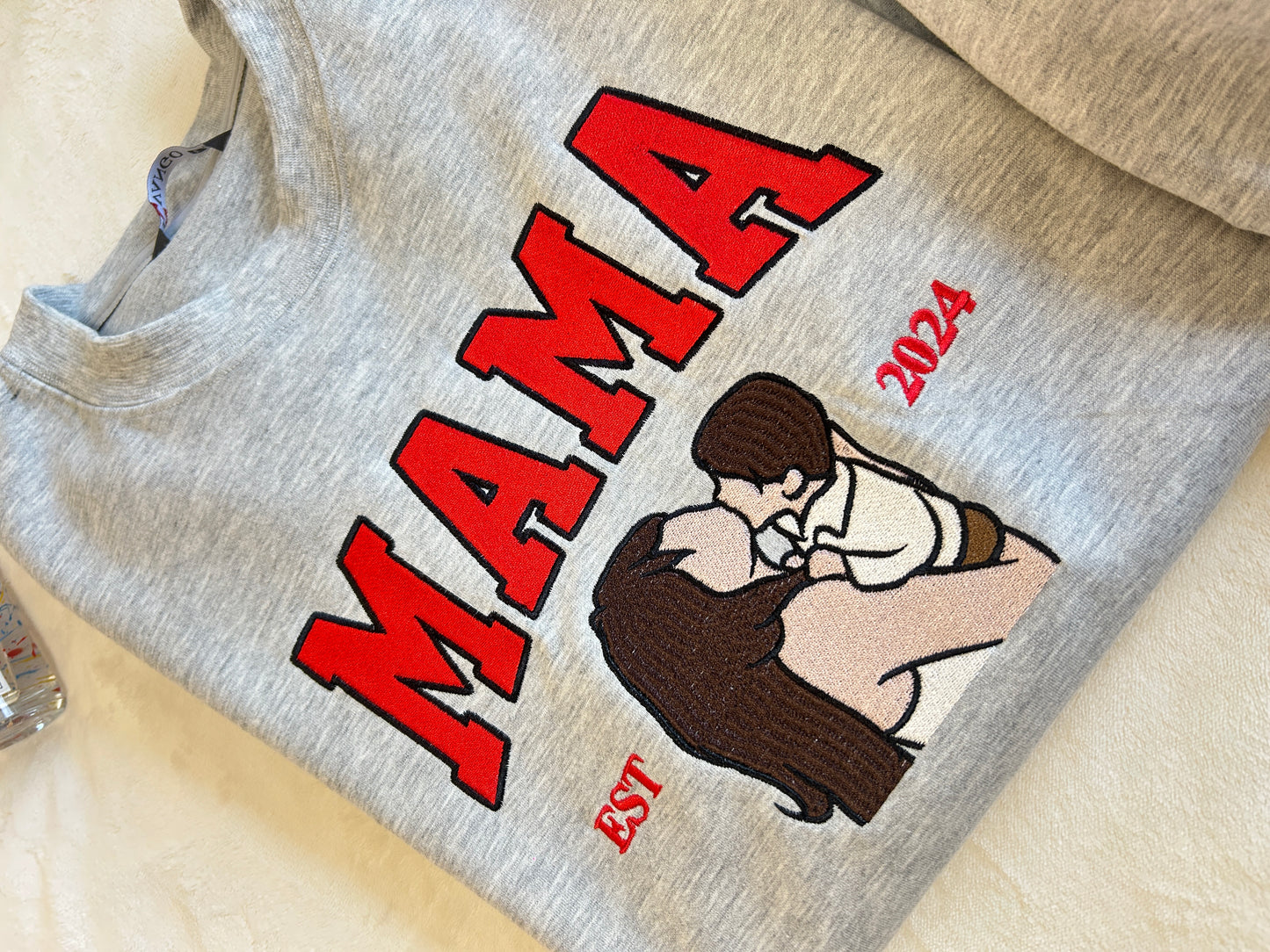 Custom Dad Photo Embroidery with nickname T-shirt/ Sweatshirt /Hoodie