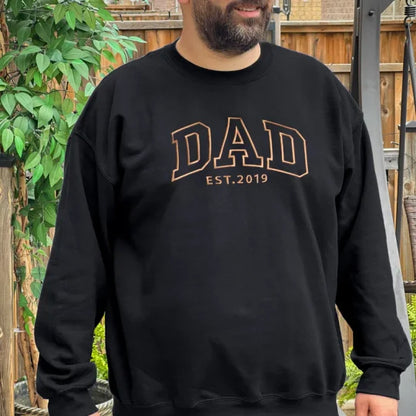 Custom Embroidered DAD Sweatshirt, Father's Day Gift