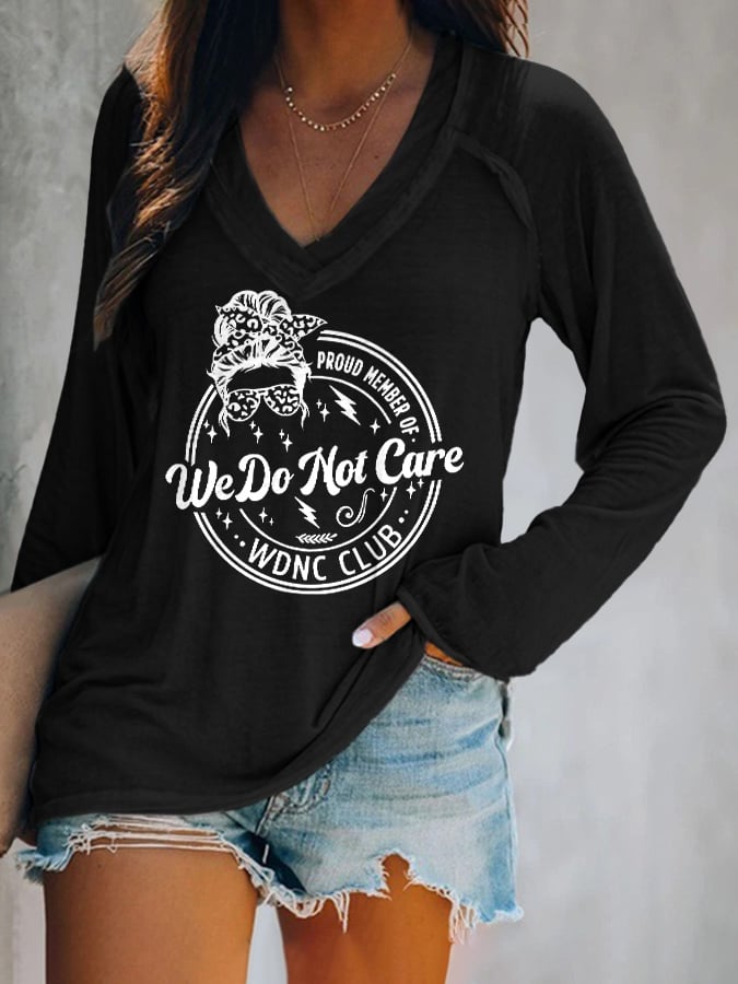 🔥Buy 3 Get 15% Off🔥V-neck Retro Funny Proud Member Of WDNC Club Menopause Perimenopause Print T-Shirt