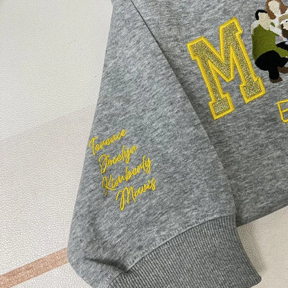 Personalized Embroidered Family Photo Glitter Sweatshirt - Mother's Day Gift