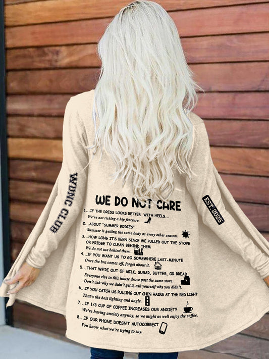 🔥Buy 3 Get 15% Off🔥Retro Funny WDNC Club Menopause Perimenopause Print Cardigan