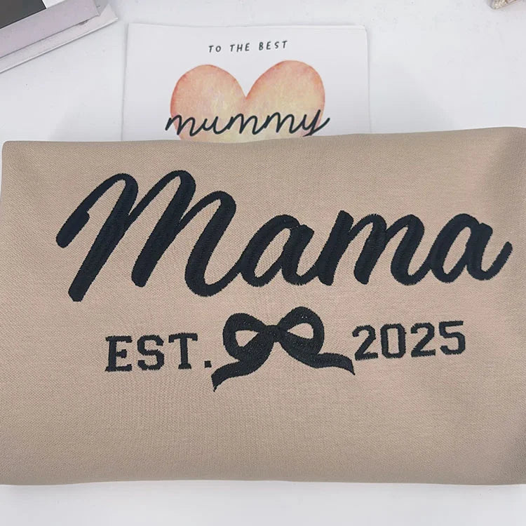 Custom Mama Embroidered Sweatshirt With Children's Names