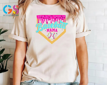 Baseball Mama Drip Shirt, Baseball Ice Cream Drip Shirt, Basebaall Mama Tee, Game Day Baseball Gift
