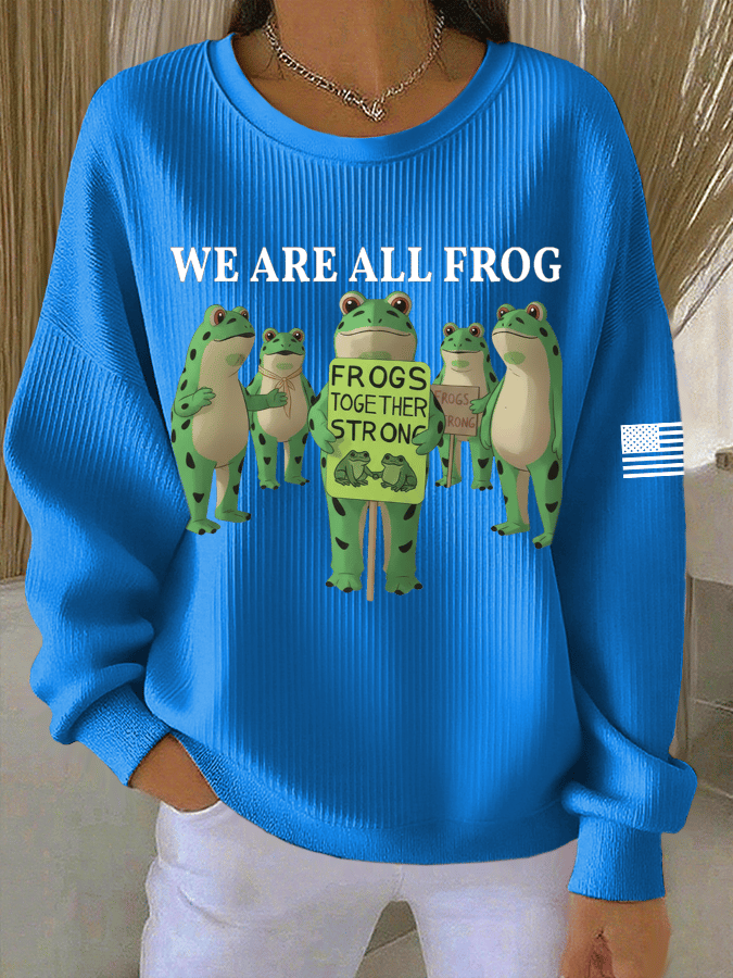 🔥Buy 3 Get 15% Off🔥Women's FDT Print Knit Crew Neck Long Sleeve Top