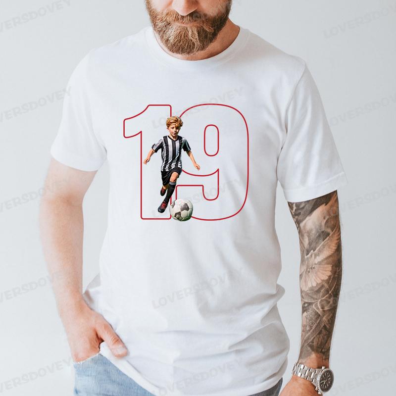 Custom Soccer Personalize Cheer Tee- Custom Photo & Number & Name Print Sport Shirt