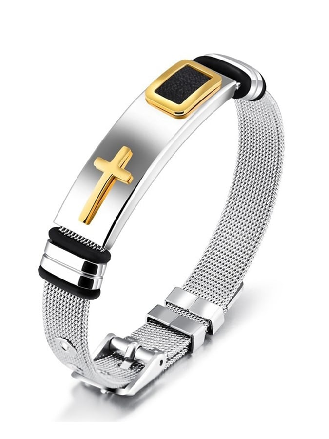 (Unisex) Religious Cross Adjustable Bracelet Popular Fashion Couple Bracelet Jewelry
