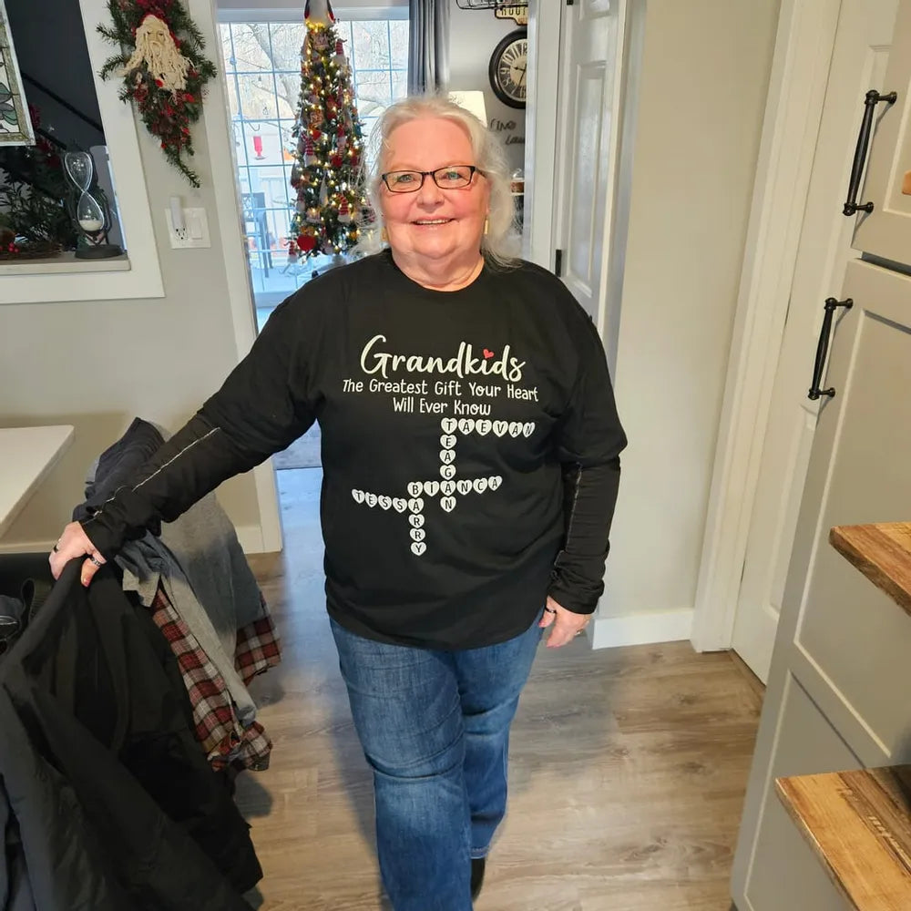 The Greatest Gift You Ever Know Crossword Puzzle Art Gift For Grandma Personalized Shirt
