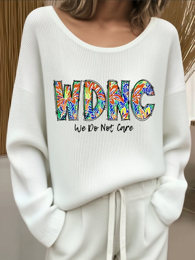 🔥Buy 3 Get 15% Off🔥Women's WDNC Menopause and Perimenopause Print Drop Shoulder Sweater