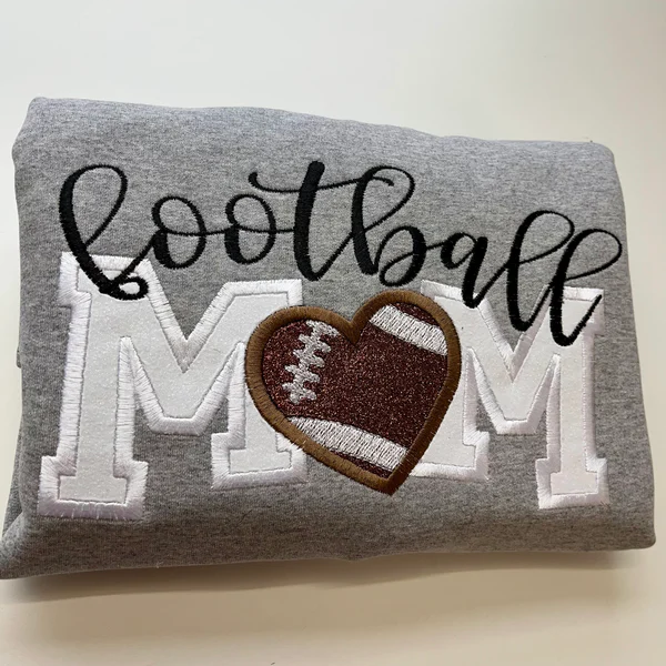 Ball Games MOM Glitter Embroidered Sweatshirt