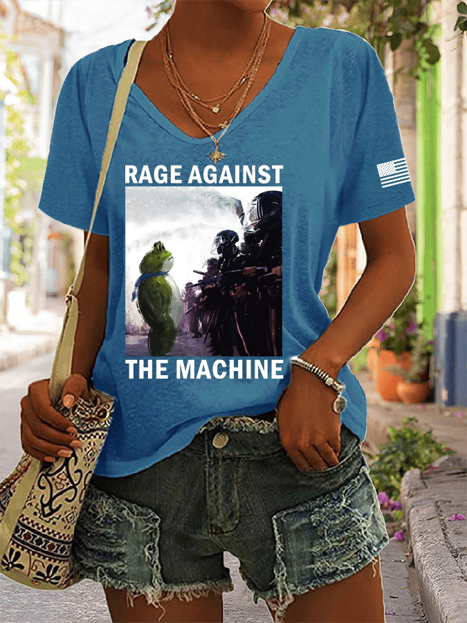 Women's FDT Print V-Neck T-Shirt