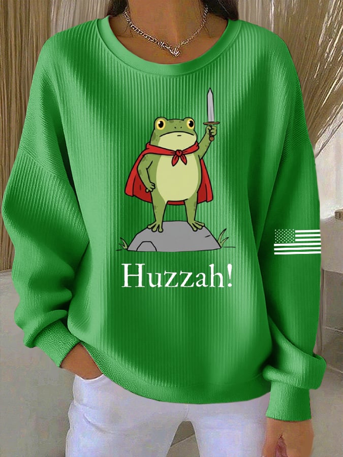 🔥Buy 3 Get 15% Off🔥Women's Portland Frog Print Casual Sweatshirt