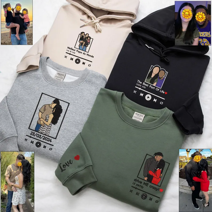 Personalized Photo Portrait Sweatshirt for Dad, Papa, and Your Beloved Ones