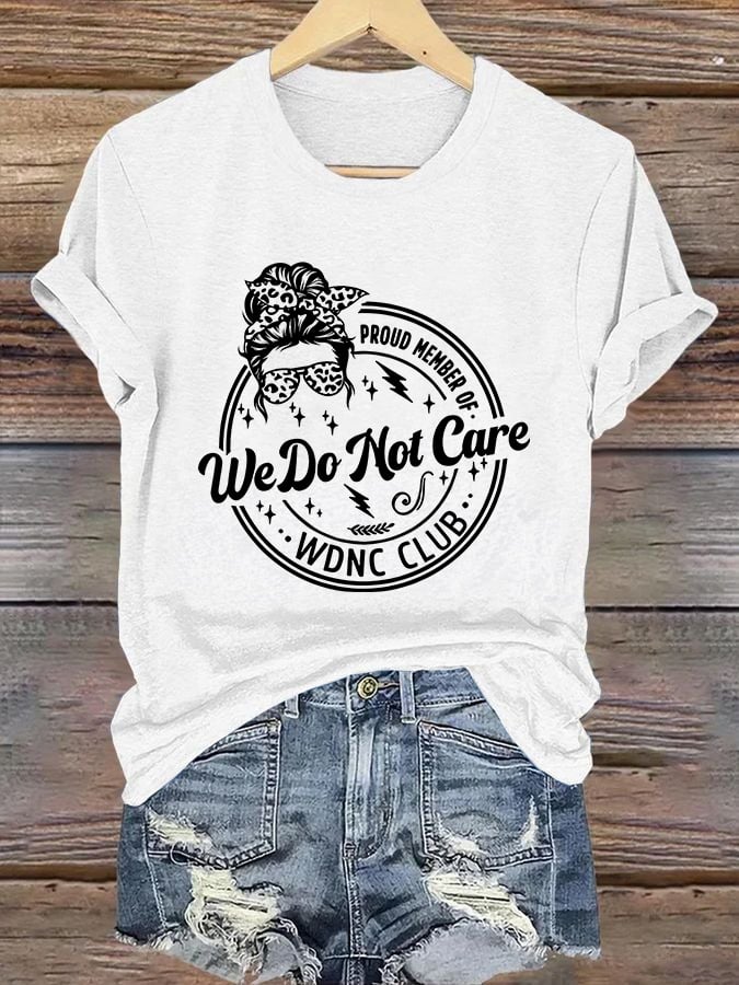 🔥Buy 3 Get 15% Off🔥Retro Funny Proud Member Of WDNC Club We Do Not Care Menopause Perimenopause Print T-Shirt