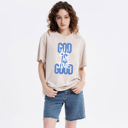 God Is Good All The Time Christian Washed T-Shirt