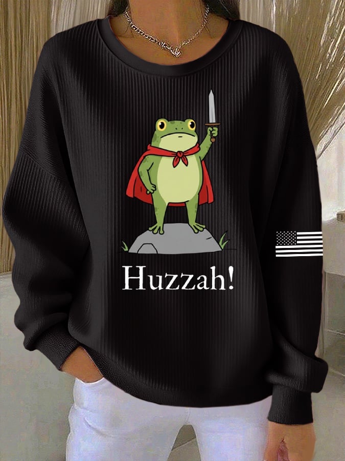 🔥Buy 3 Get 15% Off🔥Women's Portland Frog Print Casual Sweatshirt