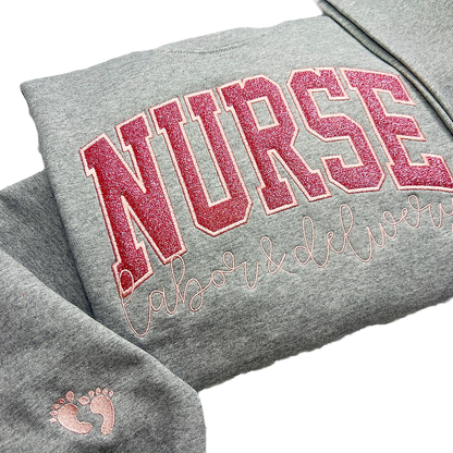 Custom Applique Glitter Embroidery Mom Sweatshirt - Mother's Day Gift