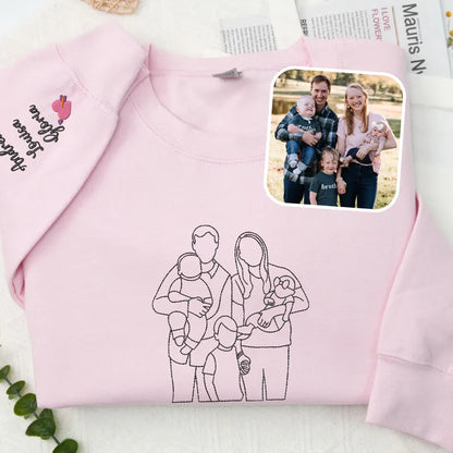 Custom Embroidered Portrait From Photo Hoodie
