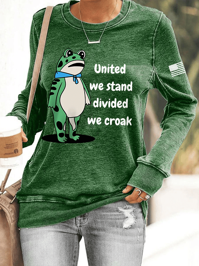 🔥Buy 3 Get 15% Off🔥Women's FDT Print Crew Neck Sweatshirt