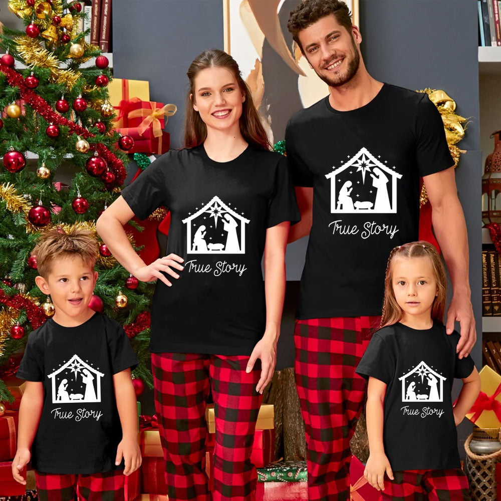True Story Christmas Nativity Family Matching Shirts