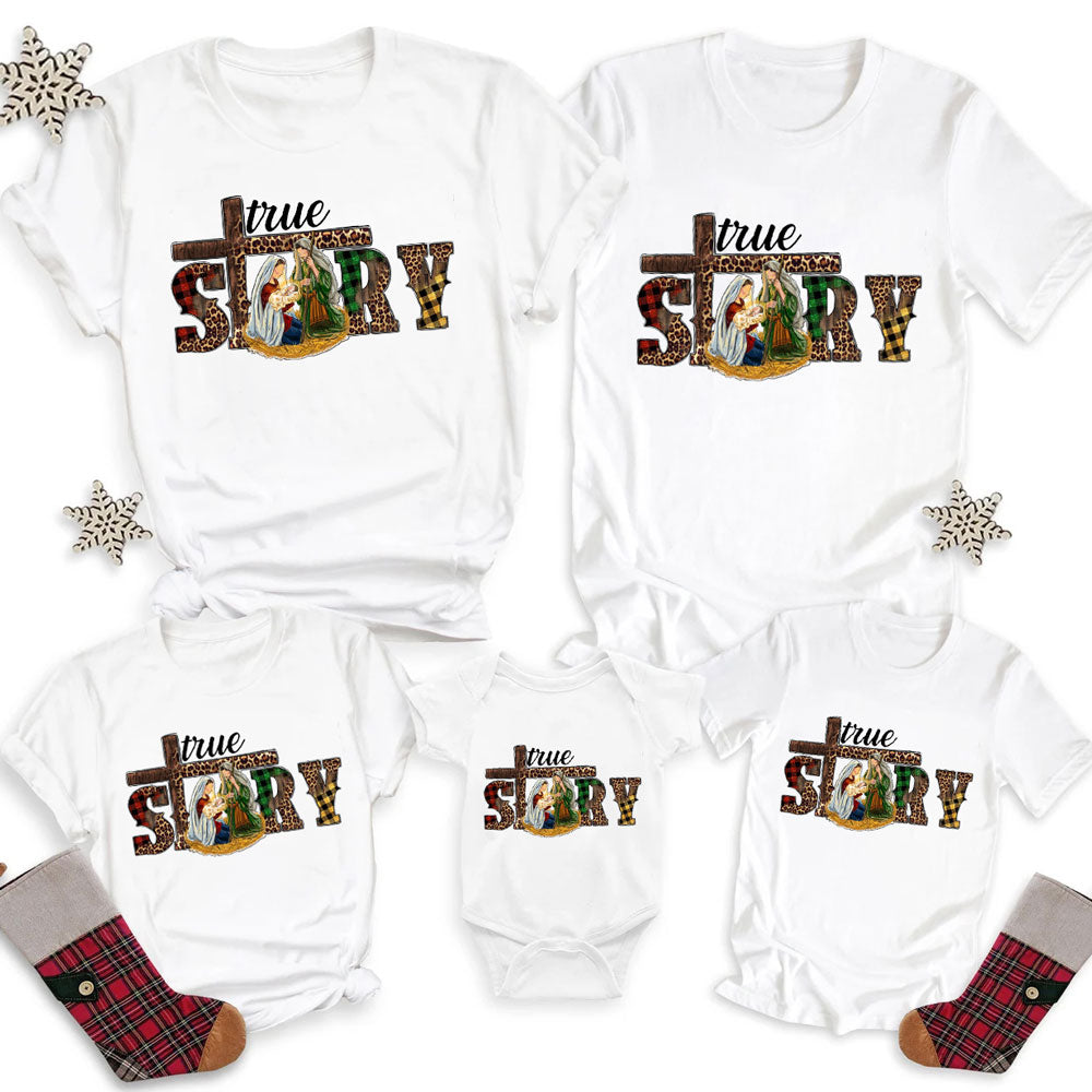 True Story Holy Christmas Family Matching Shirts