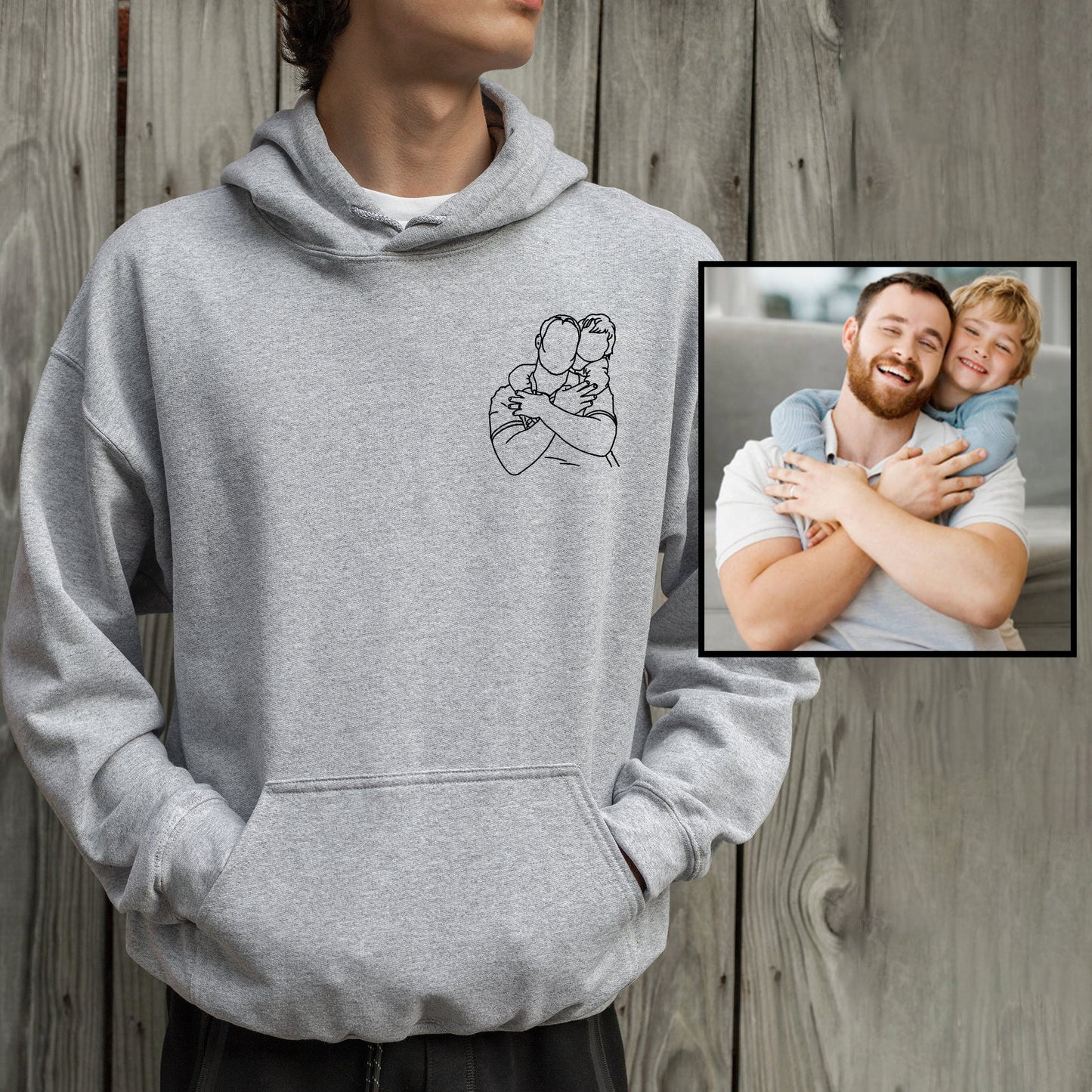 To My Man - Custom Photo Embroidery Shirt