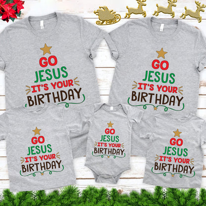 Go Jesus Christmas Family Matching Shirts