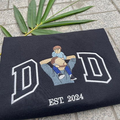 Custom Dad Shirt - Embroidered Portrait Shirt with Photo - Unique Gift for Dad and Family