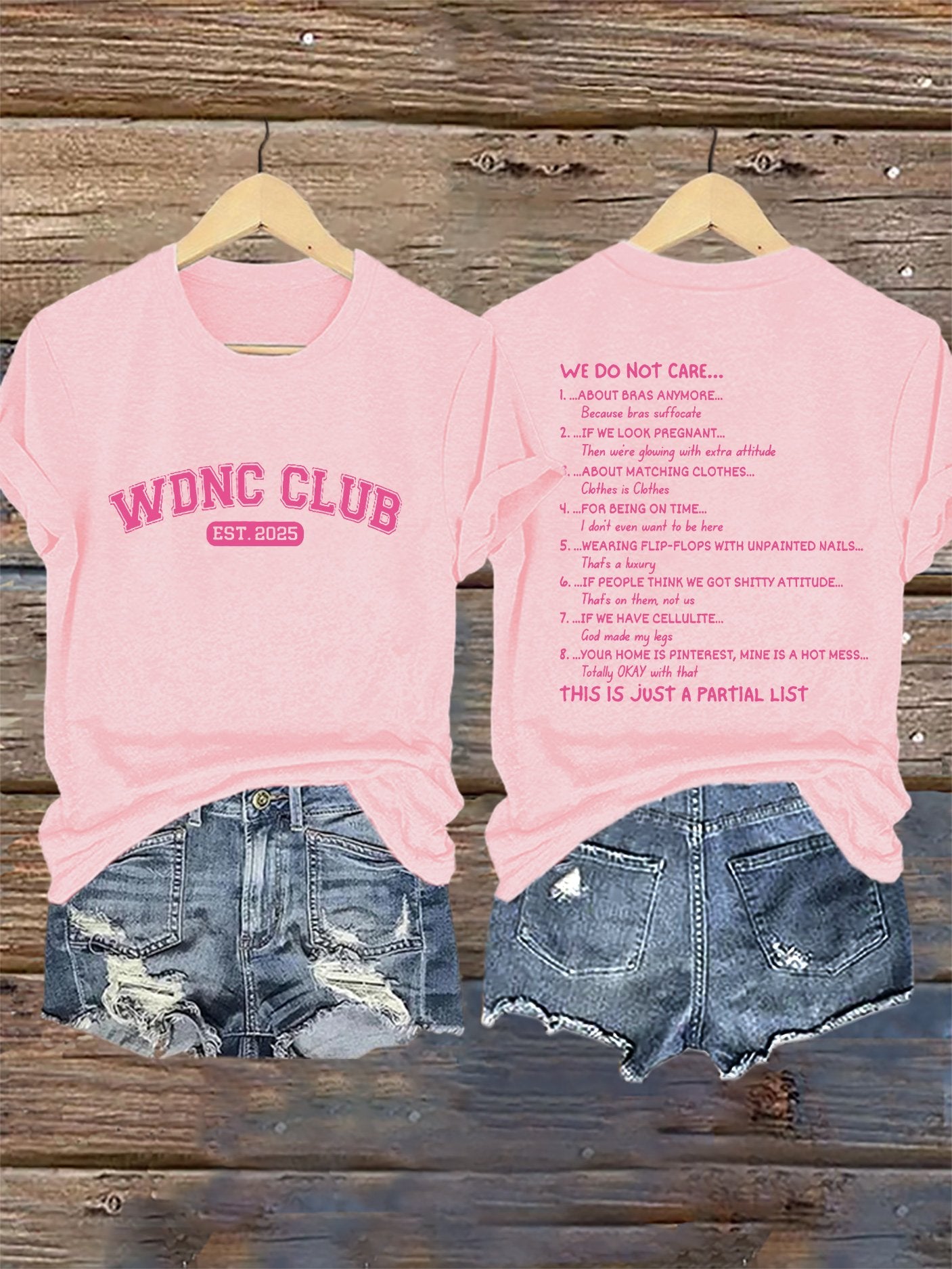 🔥Buy 3 Get 15% Off🔥Retro Proud Member Of WDNC Club Est. 2025 We Do Not Care Print T-Shirt