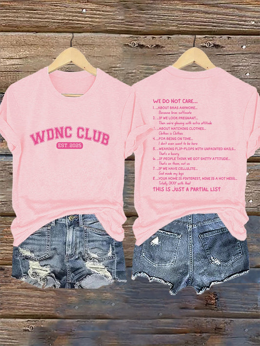 🔥Buy 3 Get 15% Off🔥Retro Proud Member Of WDNC Club Est. 2025 We Do Not Care Print T-Shirt