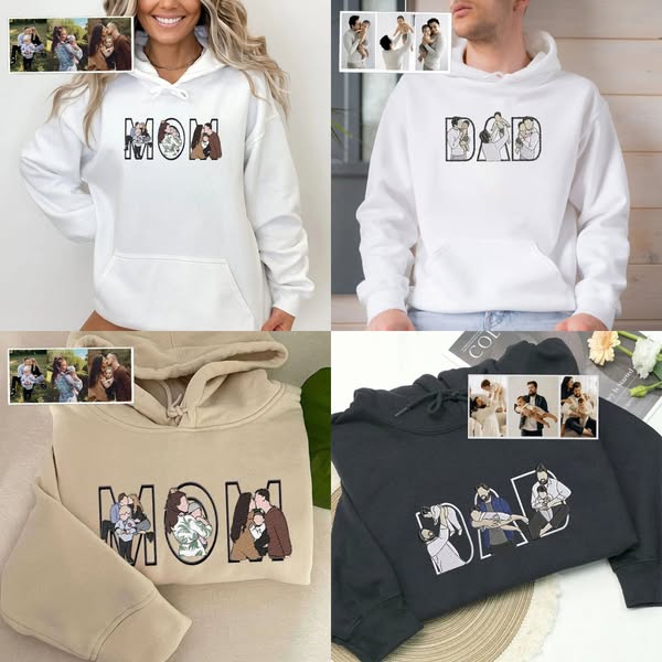 Custom Family Embroidered Sweatshirt – A Unique and Heartwarming Gift for Papa, Dad or Mama