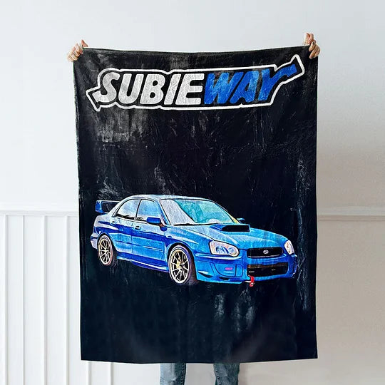 Custom Picture Car Blanket Interesting Print Present for Family Gift For DAD