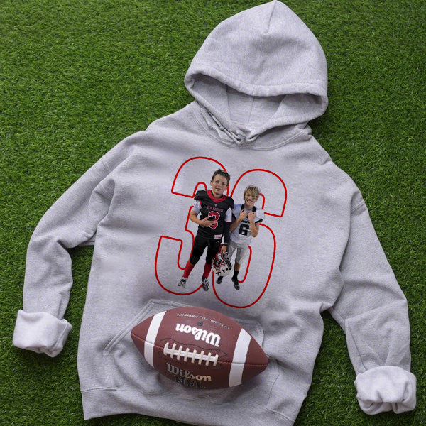 Custom Game Day Tee with Multi-Person Photo – Perfect for Football Fans