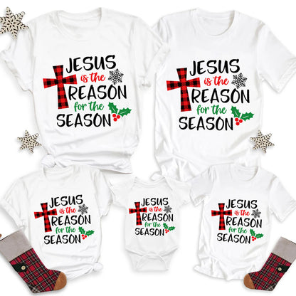 Jesus Is the Reason Christmas Family Matching Christian Shirts