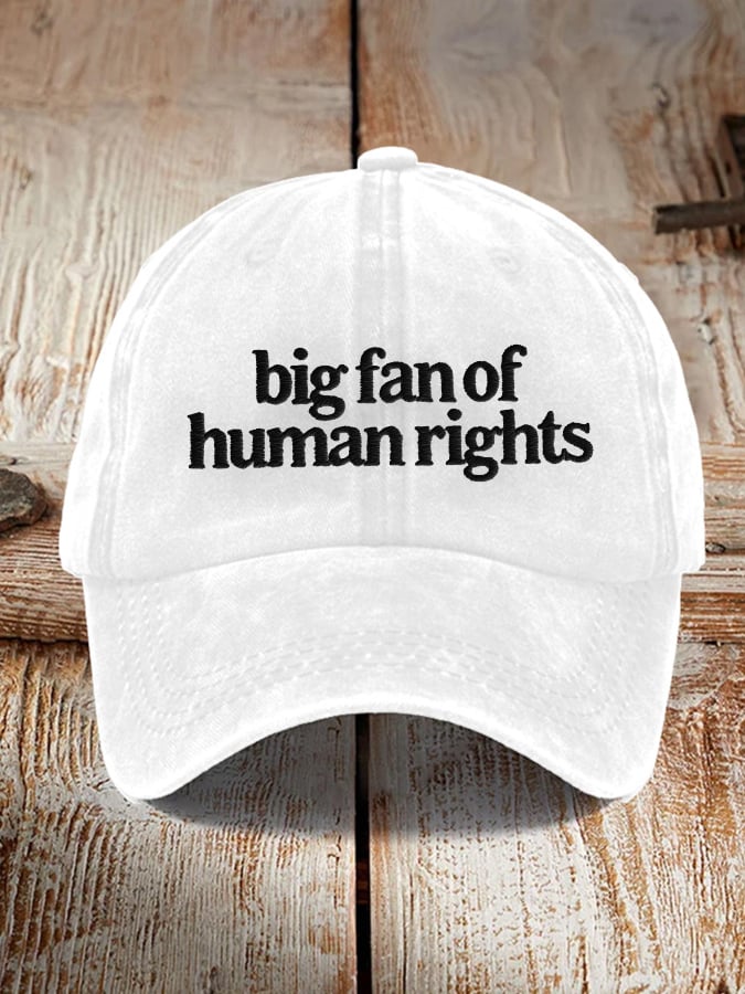 🔥Buy 3 Get 15% Off🔥Big Fan of Human Rights Washed Cotton Hat for Men and Women