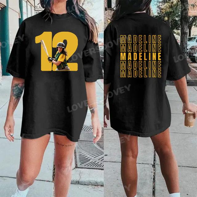 Custom Baseball Personalize Cheer Tee- Custom Photo & Number & Name Print Sport Shirt
