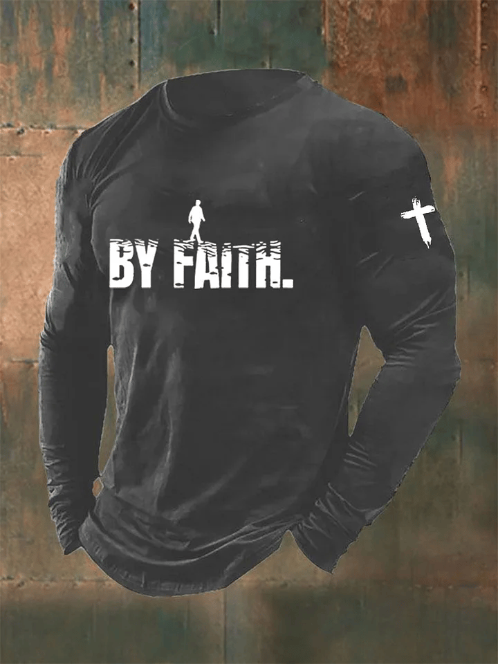 Men's Walk By Faith  Printed Shirt