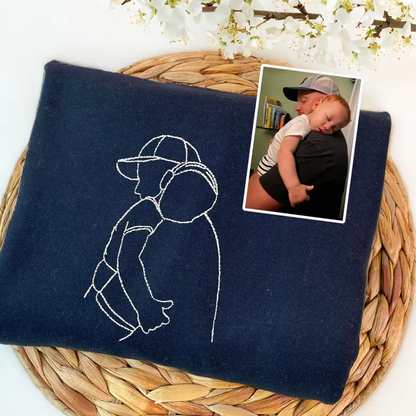 Personalized Photo Portrait Sweatshirt for Dad, Papa, and Your Beloved Ones