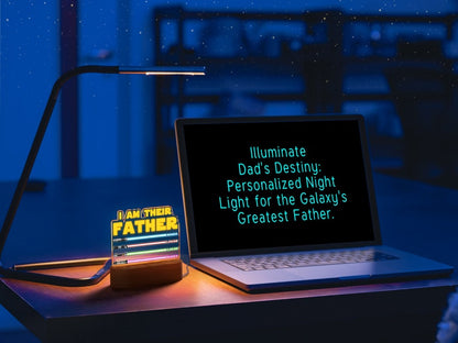 🔥I Am Their Father Night Light with Kids Names - Best Gift For Dad