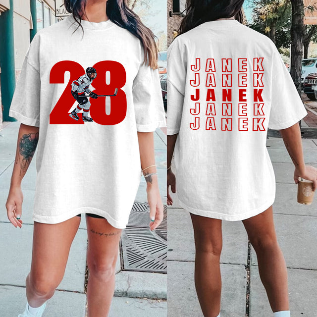 Custom Hockey Personalize Cheer Tee- Custom Photo & Number & Name Print Sport Shirt