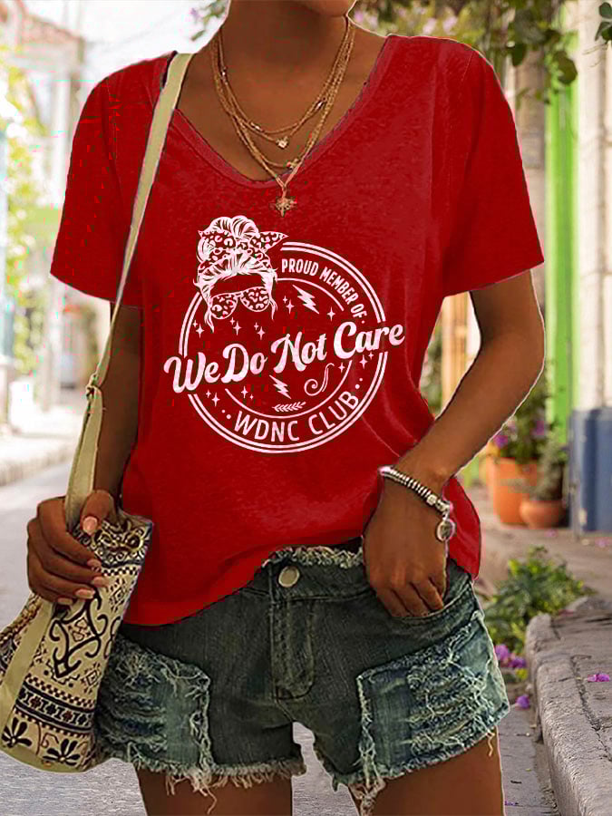 🔥Buy 3 Get 15% Off🔥V-Neck Retro Funny Proud Member Of WDNC Club Menopause Perimenopause Print T-Shirt