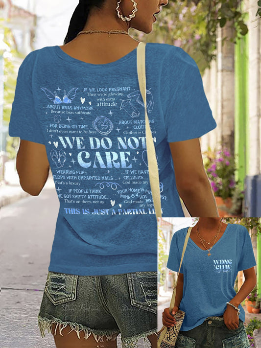 🔥Buy 3 Get 15% Off🔥V-Neck Retro Funny Proud Member Of WDNC Club Est. 2025 Menopause Perimenopause Print T-Shirt