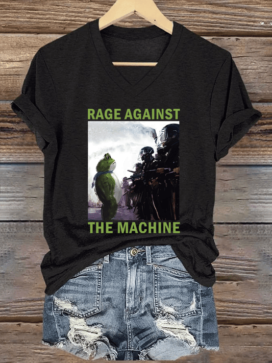 🔥Buy 3 Get 15% Off🔥Women's FDT Print V-Neck T-Shirt