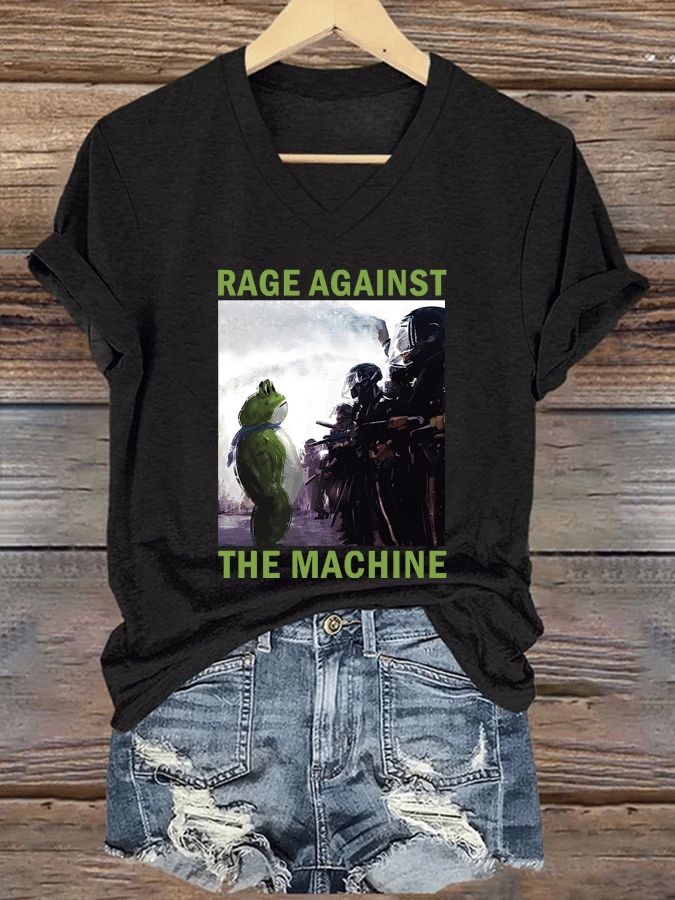 🔥Buy 3 Get 15% Off🔥Women's FDT Print V-Neck T-Shirt